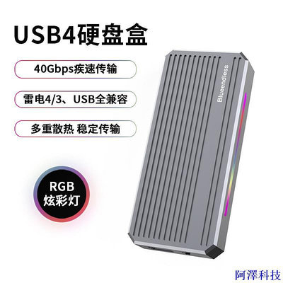 安東科技【】m2 外接盒 USB4固態硬碟盒m2 nvme移動硬碟盒子40Gbps傳輸兼容雷電4/3