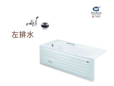 【 老王購物網 】摩登衛浴 M-8145 壓克力浴缸 單牆浴缸 (左排水)(右排水) 135x70cm