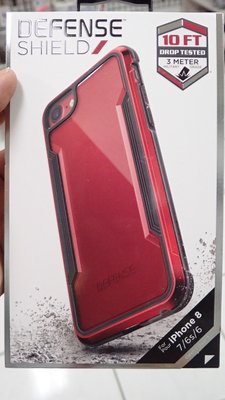 伍 Xdoria Apple IPhone 7 8 6 6S 4.7吋 背蓋 防摔殼 SHIELD 小678 新極盾紅色