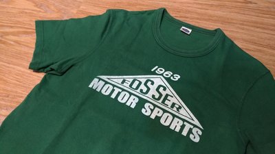 日本製The Real McCoy’s BUCO FOSSER MOTOR SPORTS綠色滾筒短Tee T-shirt