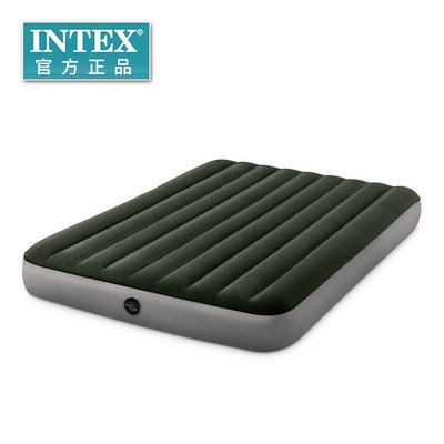 INTEX64106植絨充氣床戶外雙人氣墊床單人加厚折疊充氣床墊