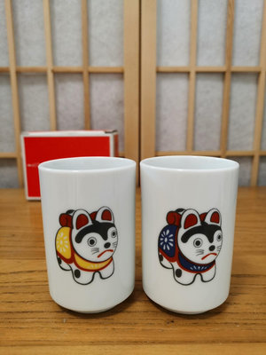 日本杯子 張子犬杯子 日本湯吞杯 卡通杯