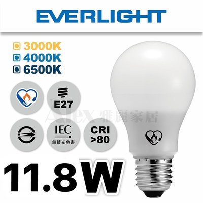 特價【Alex】EVERLIGHT 億光 超節能 LED 11.8W 高亮度 省電燈泡 榮獲節能標章認證
