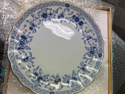 日本鳴海Narumi米蘭Milano系列骨瓷青花圓盤