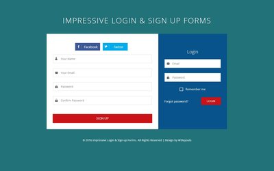 IMPRESSIVE LOGIN & SIGN UP FORMS 響應式網頁模板、HTML5+CSS3  #07053A