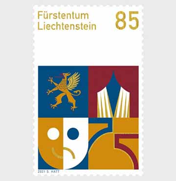 2021年列支敦士登巴爾澤斯輕歌劇節75年郵票