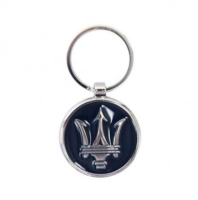 Maserati瑪莎拉蒂海神三叉戟商標鑰匙圈(海軍藍色)-特價！