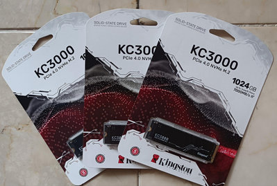 自取2700 全新盒裝 金士頓 KC3000 1TB Gen4 M.2 SSD 五年保 SKC3000S/1024G