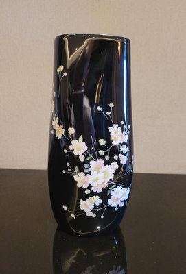 【二手】梅森Meissen 稀有黑釉 花瓶 回流 收藏 中古瓷器 【天地通】-914