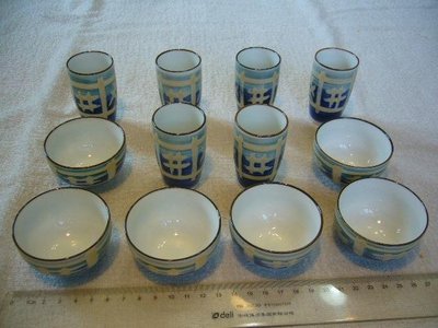 茶杯(5)~陶瓷~池田~手工彩繪茶具組~聞香杯*6+茶杯*6合售