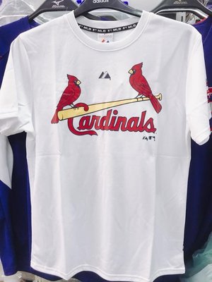 MLB美國大聯盟 紅雀隊 流行款 無背號 圓領 排汗T恤 白 6030229-014 全新 正品