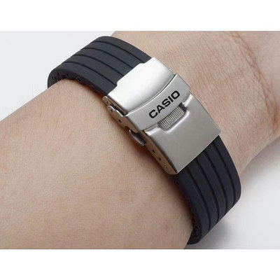 好品質卡西歐適配手錶帶 EFR-303 517 500 MTP-1374D劍魚橡膠錶鏈20mm
