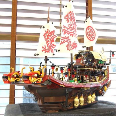 特賣-樂高幻影忍者拼裝積木超大型新命運賞賜輪船益智男孩LEGO