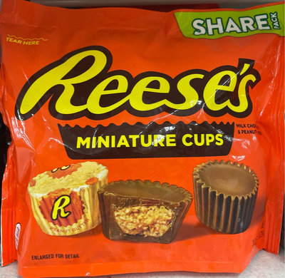 3/10前 新包裝 美國 Reese’s 花生醬杯子夾餡牛奶巧克力297g/包 最新到期日2024/6 Reeses