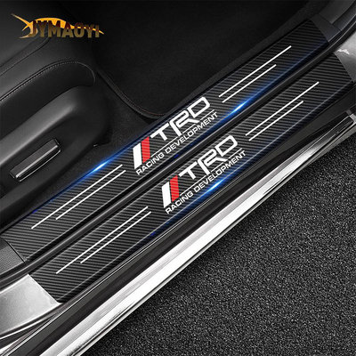 CAMRY 5 件裝汽車門檻側踏板貼紙保護後備箱保險槓防刮適用於豐田 TRD Scion RAV4 Avensis Au