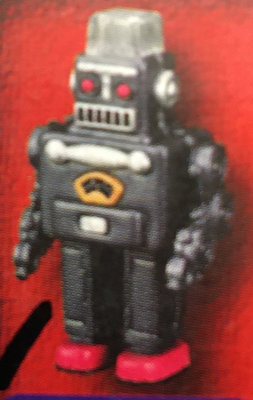 C-10 櫃 ： KITAHARA 北原照久 仿真懷舊鐵皮玩具館 黑色噴煙機器人 SMOKING ROBOT 盒玩