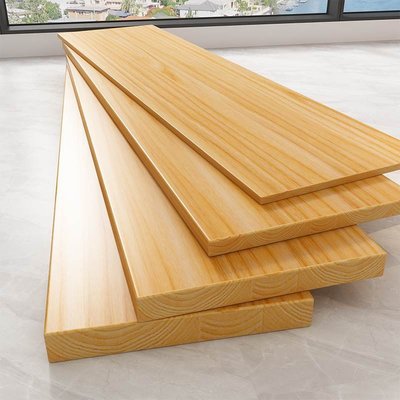 定制 木板實木隔板層片松木板材一字隔板墻上置物架定制書架衣櫥桌面板