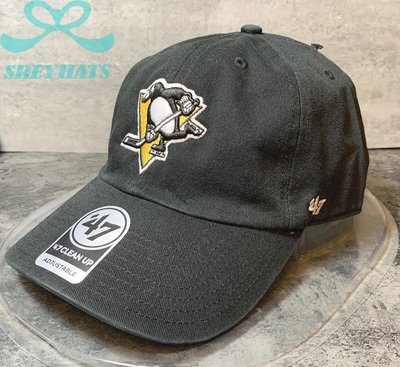 [SREY帽屋]預購＊47 Brand CLEAN UP NHL 匹茲堡企鵝 經典LOGO 美國限定購入 棒球帽 老帽