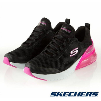 SKECHERS系列-SKECH-AIR STRATUS 女款黑色氣墊運動鞋-NO.13276BKHP