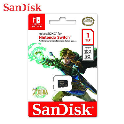 SanDisk【1TB】任天堂 Switch專用 UHS-I microSD記憶卡 (SD-SQXAO-1TB)