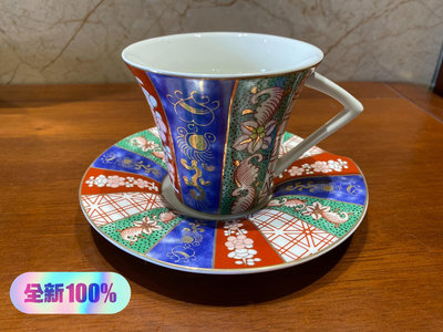 #家庭咖啡器具 日本林九郎咖啡杯一套，古伊萬里風手繪描金，全3886