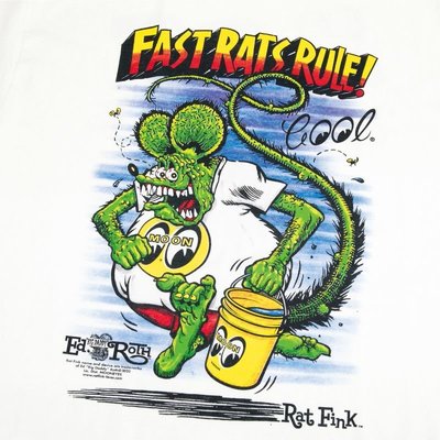(I LOVE樂多)Rat Fink x MOON Fast Rat Rule T-shirt (XXL)