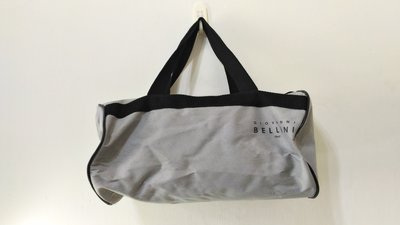 九成新 ~ 義大利製 名牌 GIVENCHY ( BELLINI ITALY ) 灰色 尼龍帆布 手拿包
