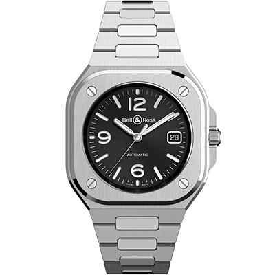 Bell &amp; Ross BR05A-BL-ST/SST 機械錶 40mm 柏萊士BR05 方形錶 鋼錶帶 男錶女錶