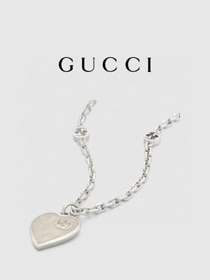 [禮物][新款]GUCCI古馳Gucci Heart互扣式雙G項鏈 NO85704