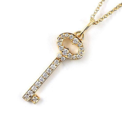 [K&amp;K超優惠 0利率] Tiffany KEYS系列 Diamonds 鑽石 18K黃金 鑰匙 項鍊