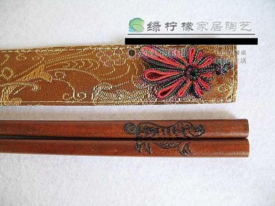 INPHIC-鐵木雕花筷子豬筷餐具日本木筷 15雙組