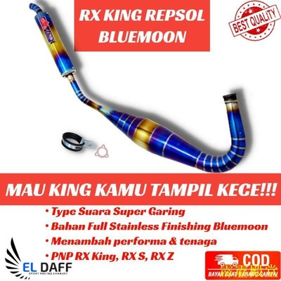 閃電鳥Rx King YY Pang RX 專用排氣 RXZ 在 Repsol 不銹鋼整理 Bluemoon 超可折疊聲