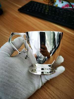 純銀英國古董銀器925銀小馬g杯水杯茶杯主人杯1938年