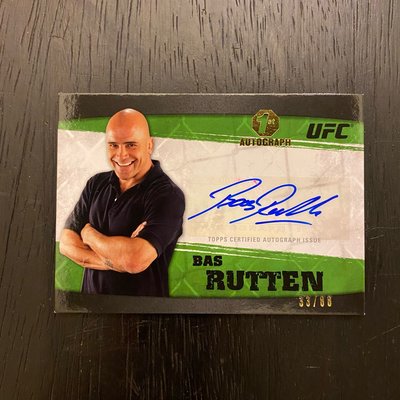 2010 Topps UFC Knockout 1st Auto Green Bas Rutten 親筆簽名 格鬥拳擊卡 卡片 #33/88