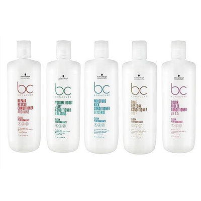 Schwarzkopf 施華蔻~BC髮霜／髮凍1000ml 極緻修護精氨酸髮霜／bc晶燦鎖色pH4.5髮霜／bc水感保濕甘油髮霜／bc凝時再生Q10+髮霜／b