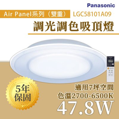 Panasonic國際牌 LED調光調色 47.8W 110V 雙重 導光板 光彩 LGC58101A09