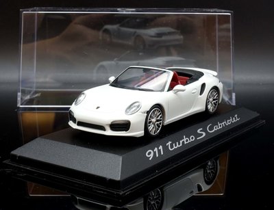 【MASH】福利品特價 原廠 Minichamps1/43 Porsche 911 (991) Turbo S 敞篷白