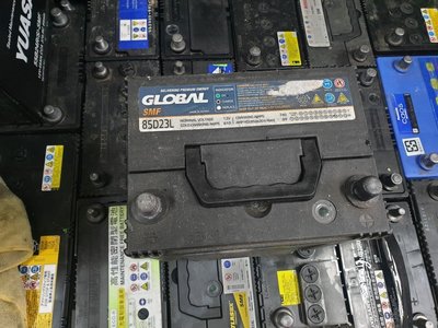 (二手中古電池) 環球牌 GLOBAL 85D23L (55D23L加強) 免保養汽車電池 數值漂亮，品項優