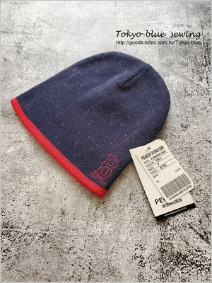 MLB-波士頓紅襪隊雪花電繡質感毛帽-深藍-新品免運-台灣製