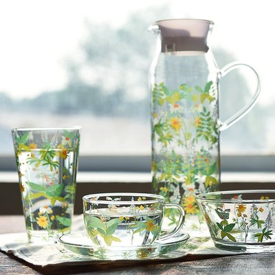 日本進口ins 小清新玻璃耐熱水壺 涼水瓶水果茶壺 北歐~特價#促銷 #現貨