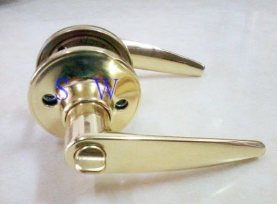 廣安牌 LH701-60 水平鎖 60 mm 金色 (無鑰匙) 板手鎖 管型 水平把手 浴廁鎖 浴室鎖 廁所門專用