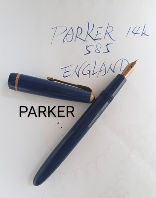 PARKER 鋼筆，英國製老鋼筆,筆尖 14K金 585