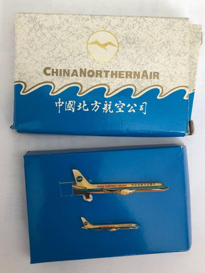 80年代老物件 上世紀中國北方航空公司紀念領帶夾和刺馬釘胸針251