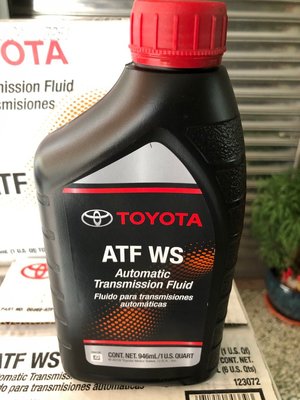 【豐田 TOYOTA】ATF-WS、變速箱機油、豐田機油、1L/罐【美國進口】單買區/新包裝