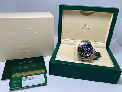 【黃忠政名錶】Rolex 勞力士 116660 DB sea dweller deepsea 漸層藍面盤 44mm 已整理如新 附2016保卡及錶盒