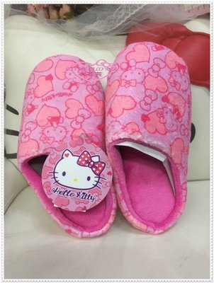 小花凱蒂日本精品♥ Hello Kitty拖鞋 室內拖鞋 居家拖鞋 粉色愛心多動作79008105