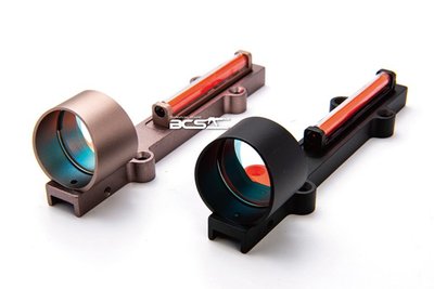 【BCS武器空間】新款迷你 紅色光纖 內紅點全息瞄準鏡 黑色/沙色-CHB106