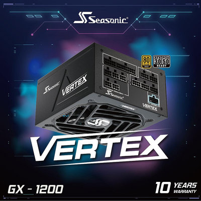 【澄名影音展場】海韻 Seasonic VERTEX GX-1200 ATX3.0 電源供應器 金牌/全模 (編號:SE-PS-VEGX1200)