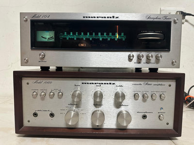 經典MARANTZ 104 FM/ AM TUNER 古典收音機 指針式 可接黑膠+1060 後級擴大機/日本製造 品項漂亮~
