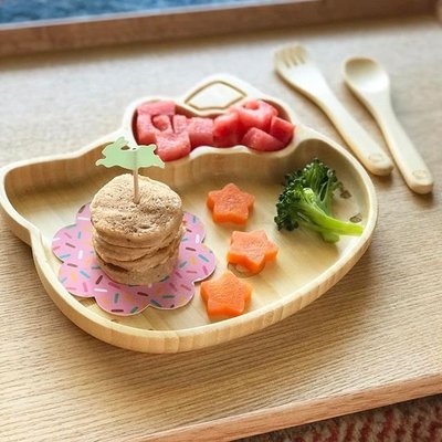 發現花園  日本選物   ～日本製 FUNFAM x  Hello Kitty  天然竹 兒童安全餐具 禮盒組